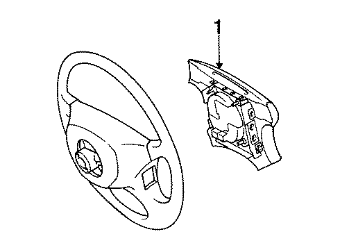 Toyota 45130-14290 Button Assy, Horn