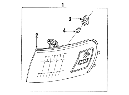 Toyota 81615-02020 Socket And Wire, Clearance Lamp