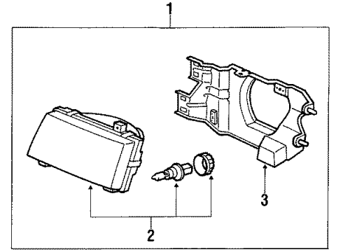 Toyota 81106-16380 Driver Side Headlamp Housing Sub-Assembly