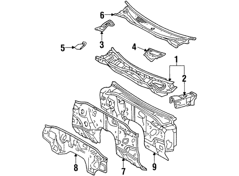 Toyota 55716-14110 Brace, Cowl Top To Apron, LH