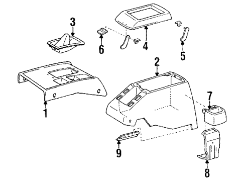 Toyota 58911-60020-03 Box Sub-Assembly, Console, Rear