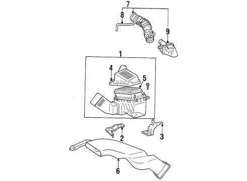 Toyota 17880-11241 Hose, Air Cleaner