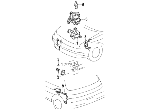 Toyota 89547-10010 Relay, Skid Control W/Bracket