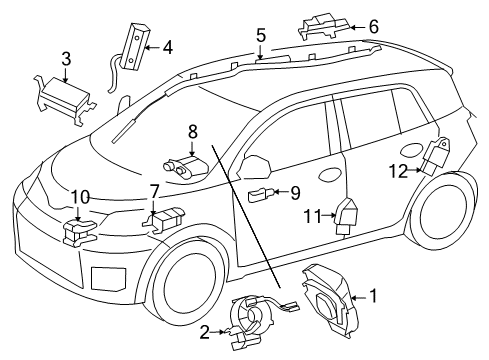 Toyota 73905-52030 Air Bag Sub-Assembly, Seat