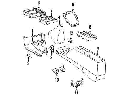 Toyota 58901-16150-E0 Box Sub-Assy, Console, Rear