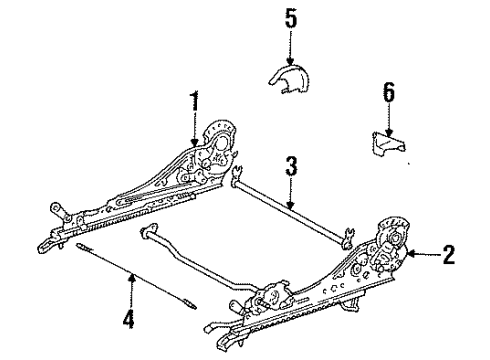 Toyota 72124-20070 Cover, Seat Track Bracket, Outer Front LH