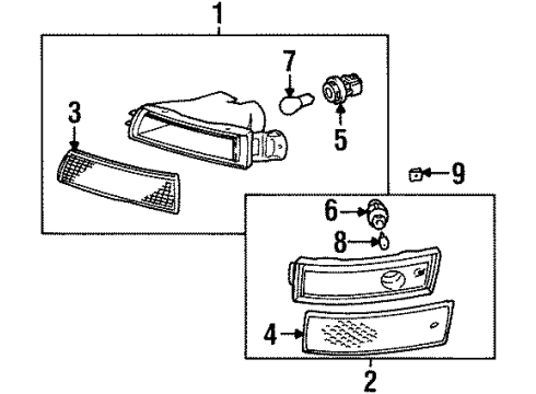 Toyota 81740-AC010 Lamp Assy, Side Turn Signal, LH