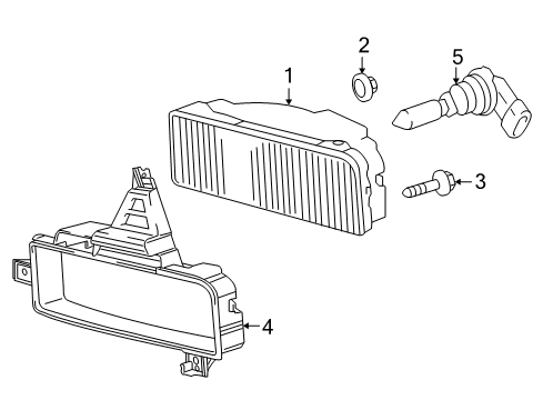 Toyota 81026-60041 Lamp Set, Fog, LH