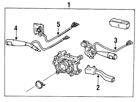 Toyota 84652-60730 Switch Assy, Windshield Wiper