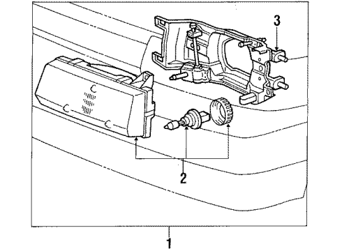 Toyota 81101-02010 Passenger Side Headlamp Housing Sub-Assembly