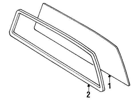 Toyota 64812-89107 Weatherstrip, Back Window Glass