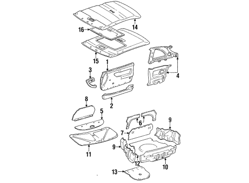 Toyota 64330-2B200-02 Panel Assembly, Package Tray Trim