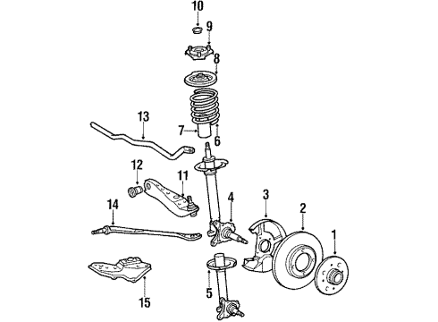 Toyota 48069-29095 Front Suspension Control Arm Sub-Assembly Lower Left