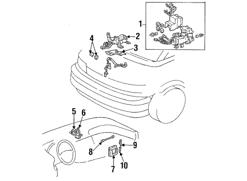 Toyota 89549-28090 Bracket, Skid Control Computer