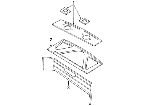 Toyota 64330-22690-02 Panel Assy, Package Tray Trim