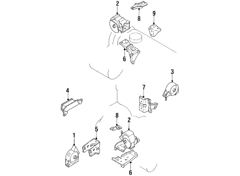 Toyota 12311-16050 Bracket, Engine Mounting, Front