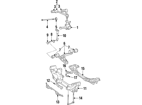 Toyota 48068-14090 Front Suspension Control Arm Sub-Assembly Lower Right