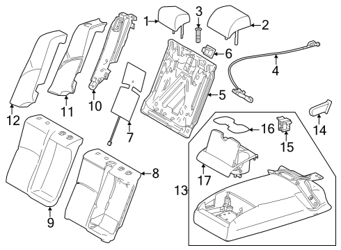 Toyota 72702-35010 Bolt Seat Set