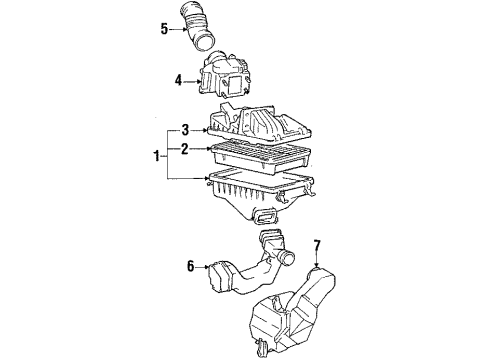 Toyota 17881-74070 Hose, Air Cleaner