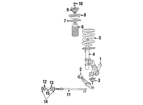 Toyota 48069-17020 Front Suspension Control Arm Sub-Assembly Lower Left