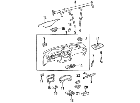 Toyota 55604-16050-E0 Holder Sub-Assy, Instrument Panel Cup