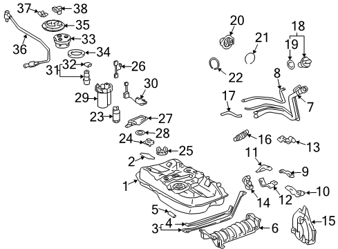 Toyota 23815-20021 Pipe, Fuel Delivery