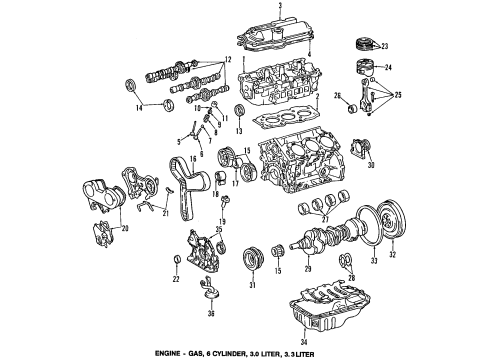 Toyota 19000-20370 Engine Assembly, Partial