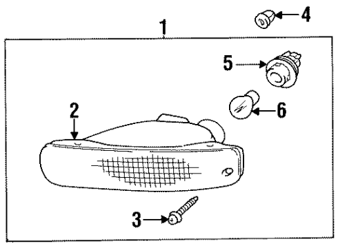 Toyota 81520-20740 Signal Lamp, Driver Side