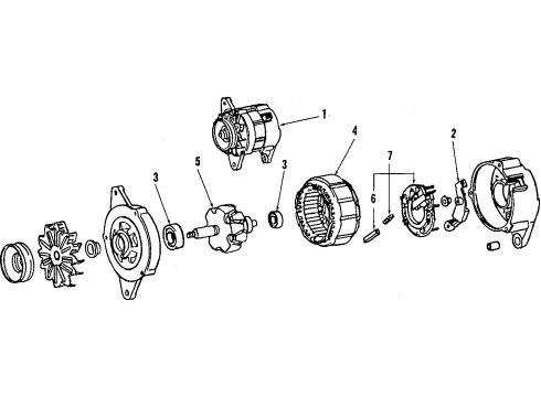 Toyota 27060-43120 Alternator Assembly W/Regulator