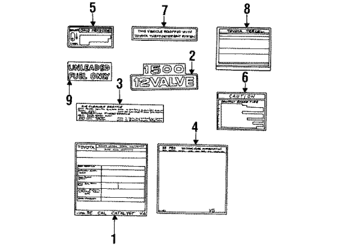 Toyota 17792-11492 Vacuum Diagram