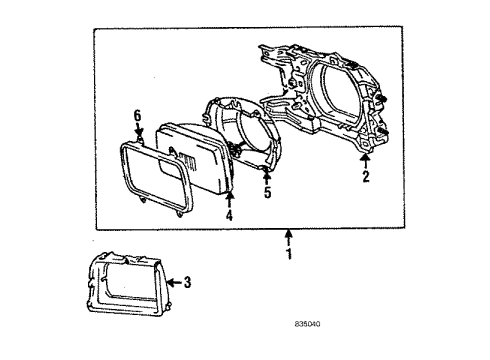 Toyota 81113-16230 Ring, Sealed Beam Mounting RH