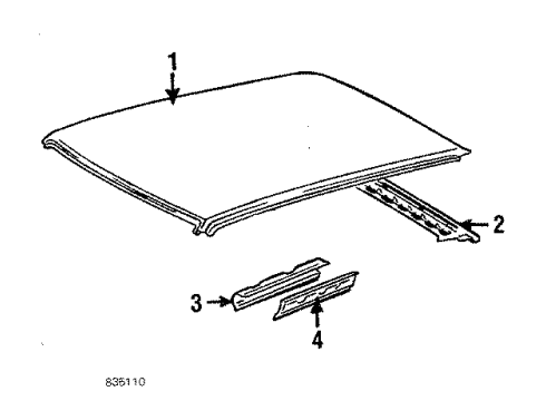 Toyota 75554-16020 Moulding, Roof Drip Side Finish, LH