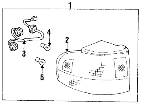 Toyota 81555-06020 Socket & Wire, Rear Co