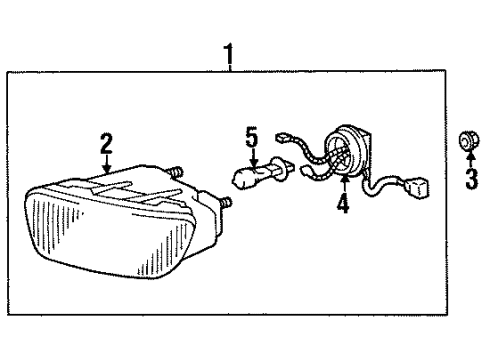 Toyota 81220-AC010 Lamp Assembly, Fog, LH