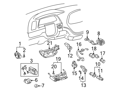 Toyota 84550-34020 Switch Assy, Parking Brake