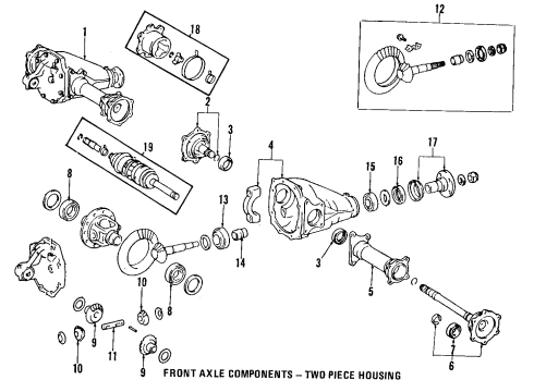 Toyota 41110-28020 Front Differential Carrier Assembly