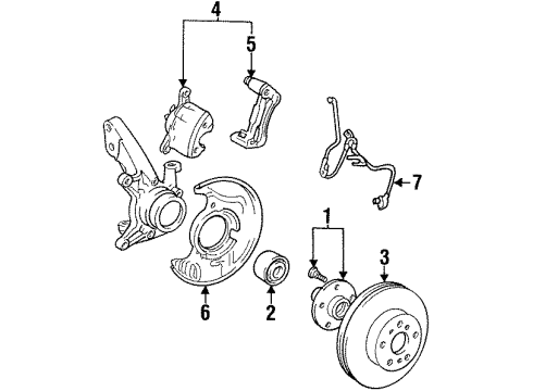 Toyota 47721-33040 Mounting, Front Disc Brake Cylinder, RH