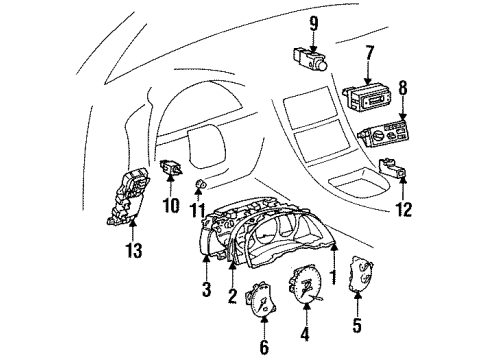 Toyota 84790-20460 Switch Assy, Rear Window Defogger