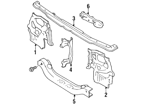 Toyota 53211-22310 Support, Radiator, RH