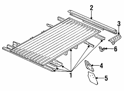 Toyota 65240-89000 SILL Rear Cross Assembly