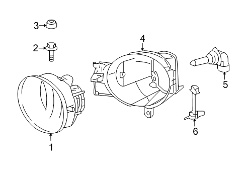 Toyota 81210-42060 Lamp Assembly, Fog, RH