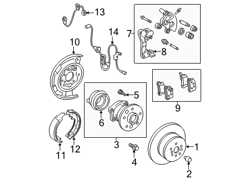 Toyota 46420-33100 Cable Assembly, Parking Brake