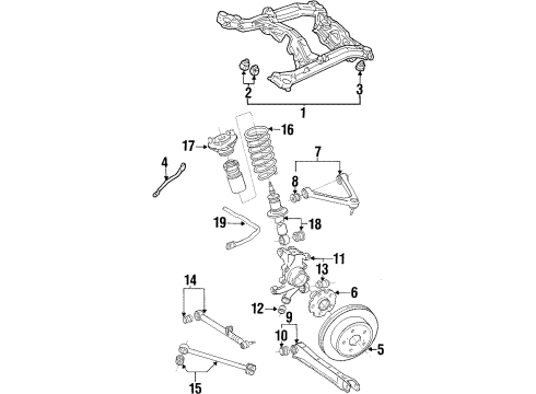 Toyota 48750-14011 Support Assy, Rear Suspension