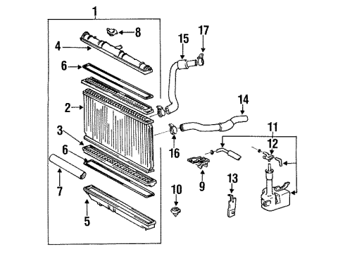 Toyota 16461-74560 Tank, Radiator, Lower