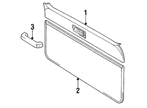 Toyota 64780-60021-03 Panel Assy, Back Door Trim