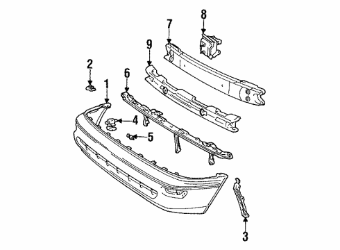 Toyota 52029-12050 Reinforcement Sub-Assy, Front Bumper, Upper