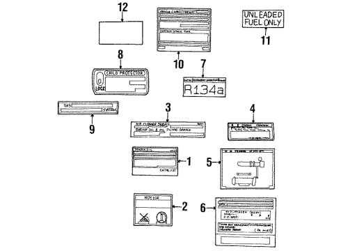 Toyota 11298-11400 Plate, Emission Control Information