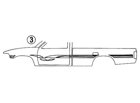 Toyota 75999-35050 Stripe, Rear Deck, Rear LH