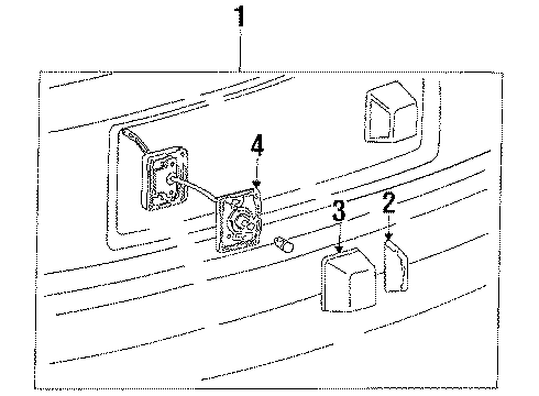 Toyota 81696-12060 Cover, License Plate Lamp