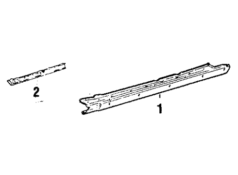 Toyota 75853-29035 Moulding, Rocker Panel, Center RH